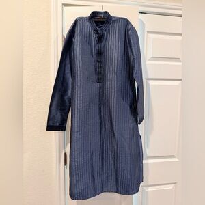 Elegant Agbada Navy Blue Men’s Outfit